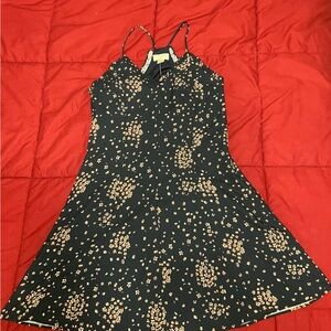 LOFT Navy and Floral Dress